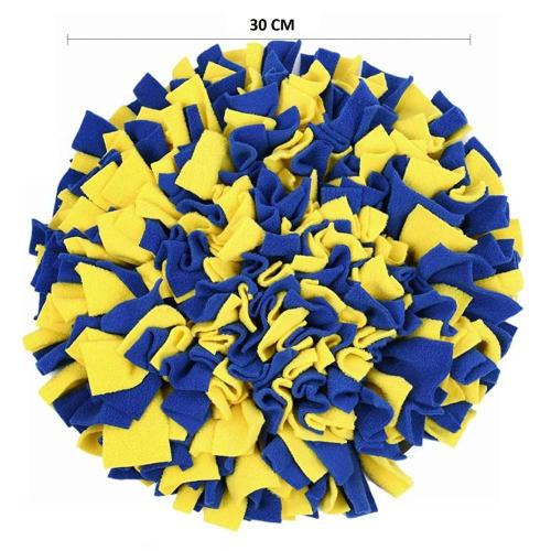 فرشة للحيوانات الأليفة على أصفر وأزرق