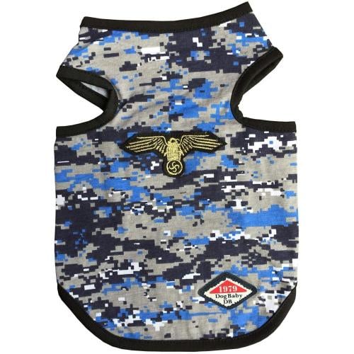 ملابس للقطط والكلاب الصغيرة جيشي أزرق