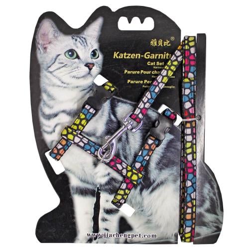 صدرية وليش للقطط مرقط بألوان متنوعة