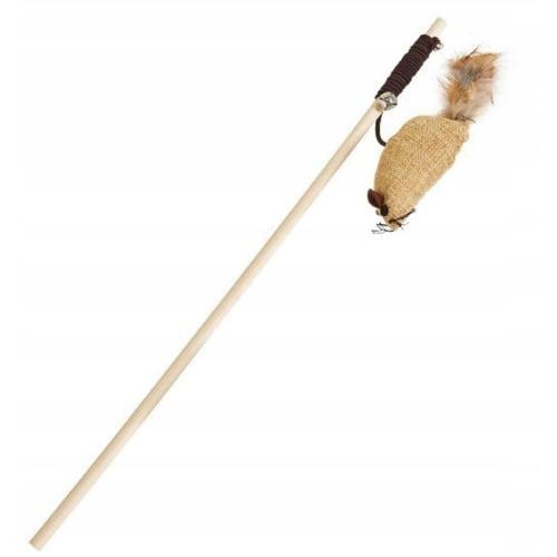 لعبة صنارة للقطط على شكل فار بني 40 سم