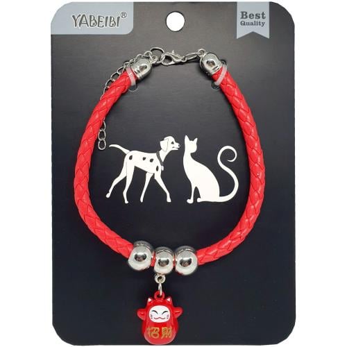 طوق مع جرس للقطط أحمر