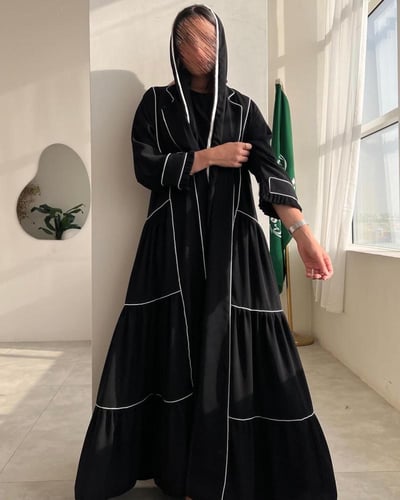 عباية كريب ملكي مع قيطان