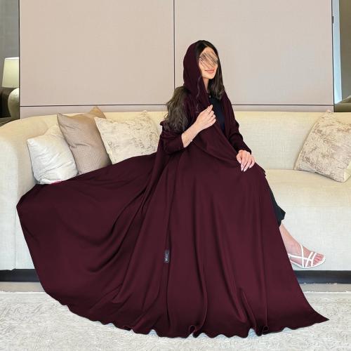 عباية بلاك بيري لون عنابي قصة دبل كلوش