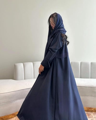 عباية بليزر جوخ كحلي مع كلفة