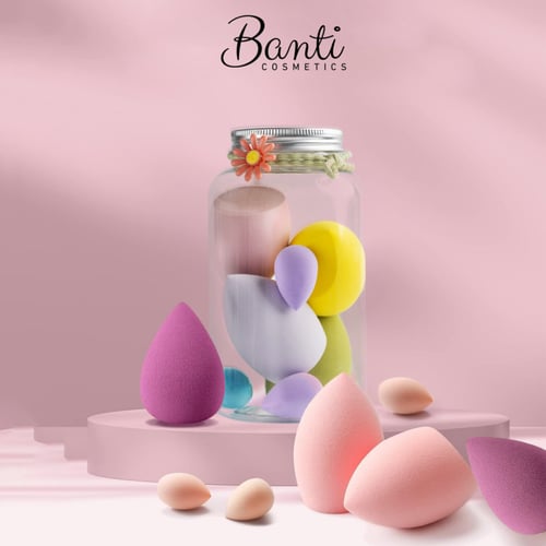 بانتي: اسفنجة تجميل ناعمة الملمس لتجربة مكياج مثال...