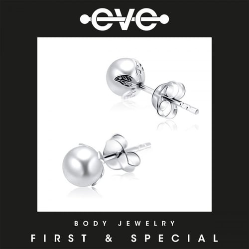 إيف حلق بيرسينغ للأذن - فضي لؤلؤة E011