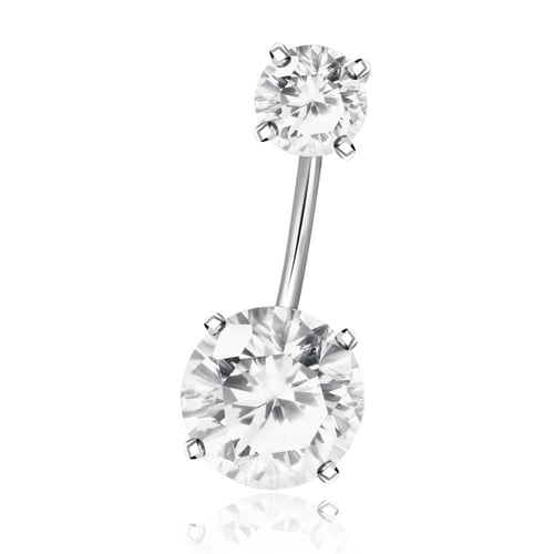 إيف حلق بيرسينغ للسرة - حجر ثنائي B025