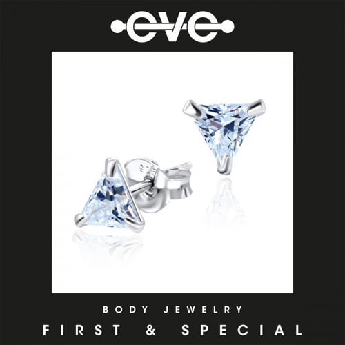 إيف حلق بيرسينغ للأذن - فضي مثلث E013