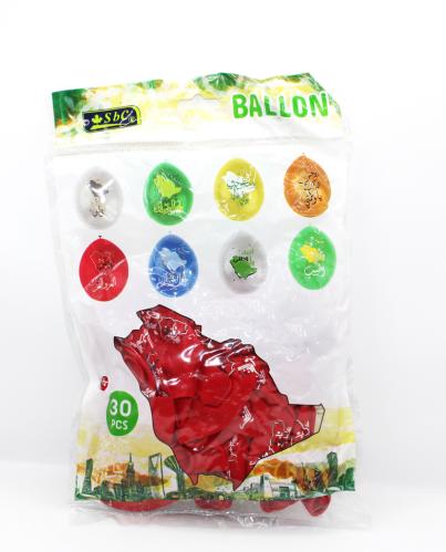 بالون اليوم الوطني احمر 30 حبة.