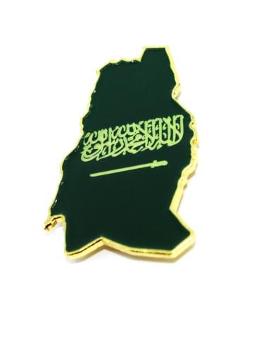 بروش حديد ذهبي خريطة المملكة