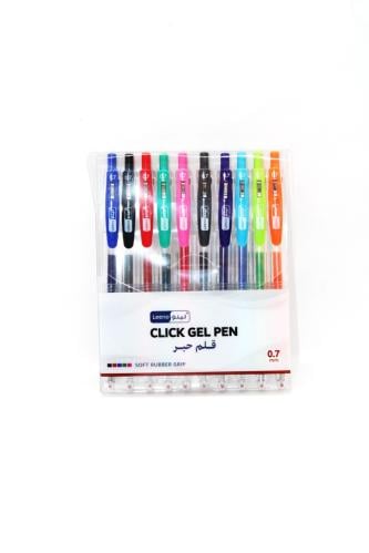 قلم جل ضغاط كليب 10 لون لينو.