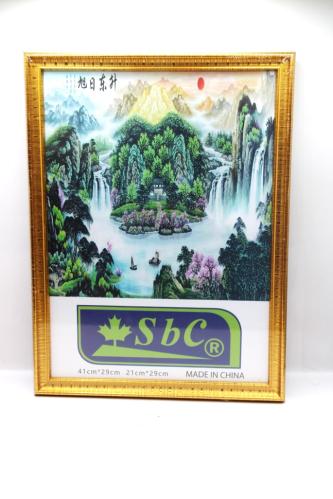 برواز خشب ذهبي A4 .