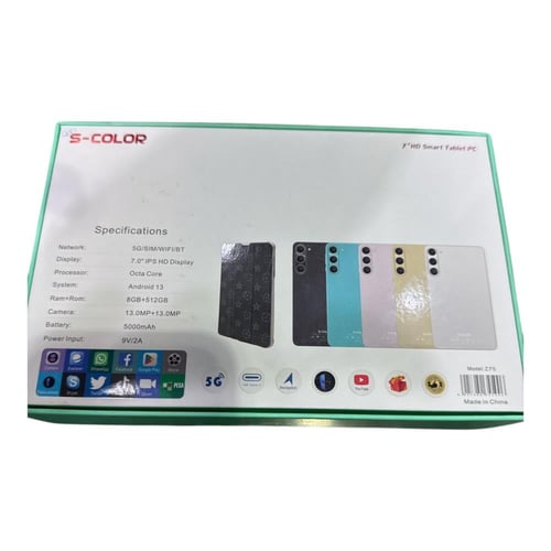 تاب s-color جيجا 5G مع كيبورد ذاكره 256 جيجا و 6 ج...