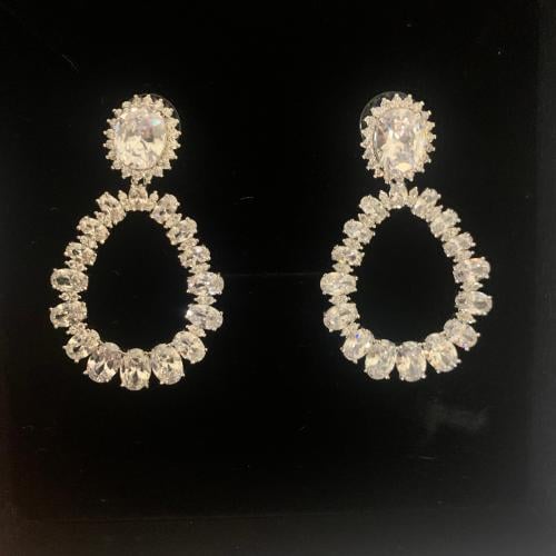 Distinctive zircon earrings