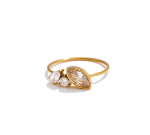 gold steel ring
