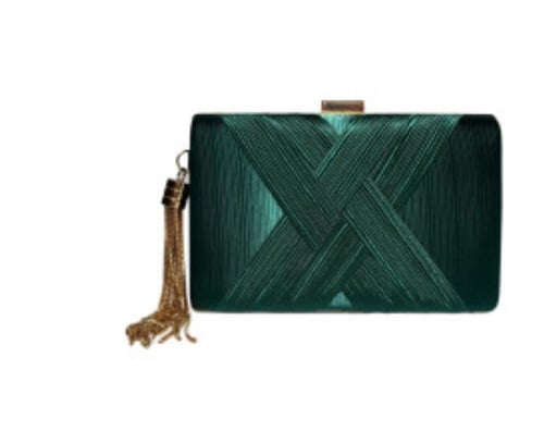 حقيبة سهرة نسائية خمر مهدبة – كتف بسلسلة من الساتا...