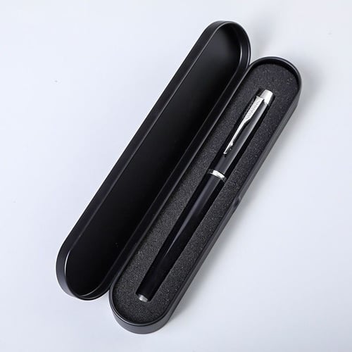 علبة أقلام فاخره من الالمينيوم لون أسود مطفي