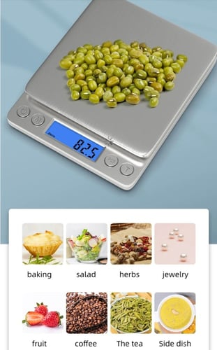 ميزان دقيق جدا بدقة 3000 جرام × 0.1 غرام، مقياس مط...