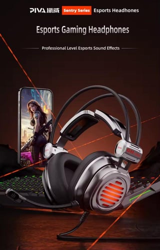 سماعة رأس سلكية محيطية للالعاب بمنفذ تايب سي ويو ا...