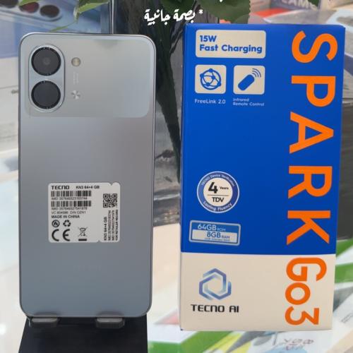 تكنو سبارك قو 3 ،ذاكره 64 ، سلفر