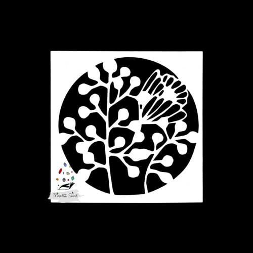 251 - ورق استنسل طبعة ورود 13سم * 13سم