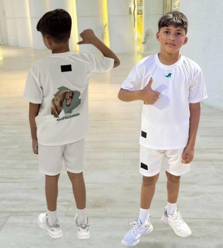 طقم اليوم الوطني ( تيشرت + شورت ) اطفال