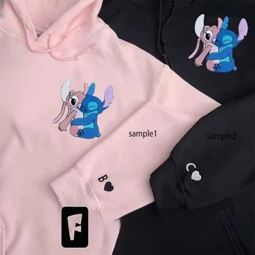 هودي ستيتش وانجل للعشاق | طباعة اسم وحرف حسب الطلب