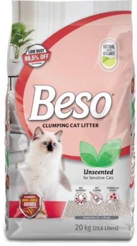 تراب بيسو طبيعي 20 كيلو BESO CAT LITTER Unscented...