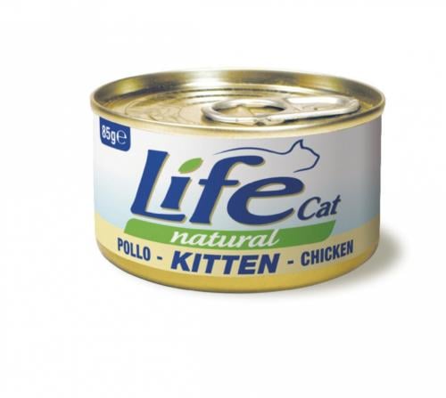 Lifecat Kitten Chicken 85g - لايف كات طعام رطب للق...