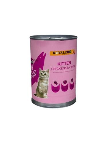 رويال زوو معلبات مفروم بنكهة الدجاج مع السالمون لل...