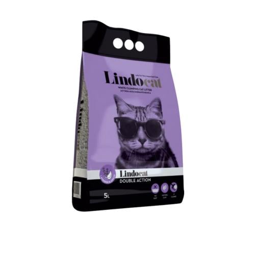 ليندو كات العطر المزدوج لافندر رمل مهد للقطط 5 لتر