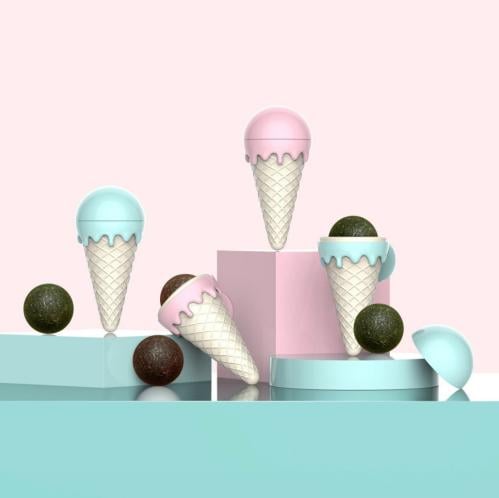 كرة كات نيب على شكل ايسكريم الزعتر البري لتحسين ال...