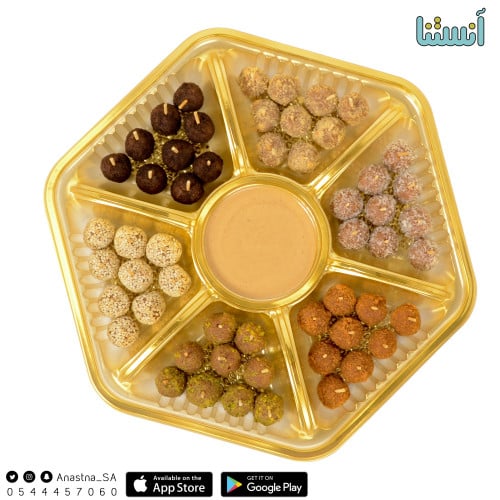 صحن مقسم تمرية كرات مشكلة