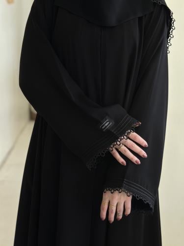 عبايه كلوش طقطق قماش الإنترنت كلفه اكمام مع طرحه ط...