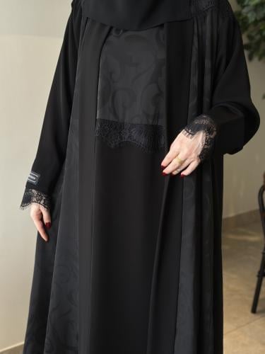 عبايه طقم مع فستان و طرحه طرف