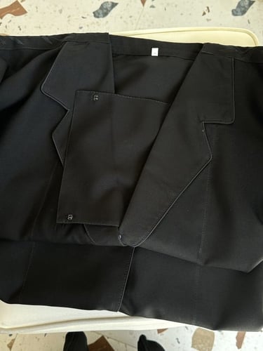 عباية بليزر قماش كريب الأناقة واقف مع مرد داخلي