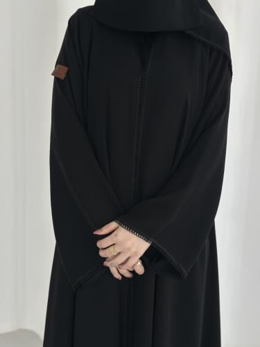 عبايه طقطق نص كلوش قماش أنترنت مع طرحه طرف
