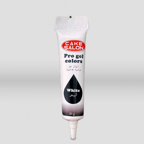ألوان (برو جل) مركزة غذائية أبيض / 30 جرام