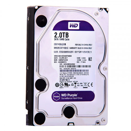 WD SATA -PC PURPLE 2TERA - ساتا PC الأرجواني 2تيرا