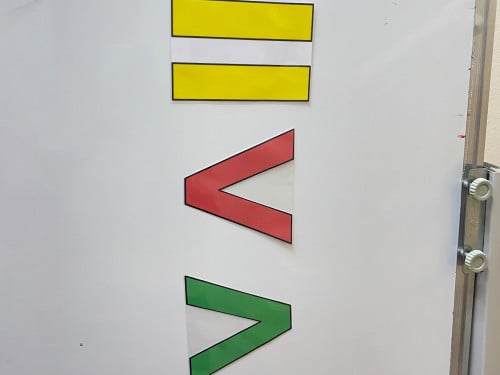 Larger and smaller mark equals magnetic