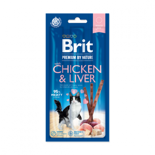 Brit مكافأة لينة بالدجاج والكبد 3 أعواد 15 غرام