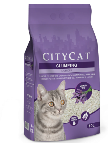City Cat رمل للقطط برائحة اللافندر سيتي كات 10 لتر