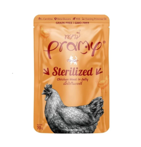 Pramy برامي اكل رطب للقطط البالغة المعقمه بنكهة ال...