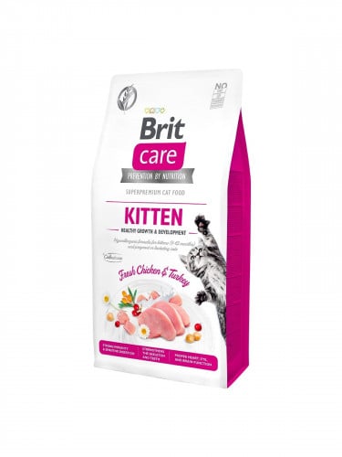 Brit care اكل جاف للقطط الصغيرة بالدجاج والديك الر...