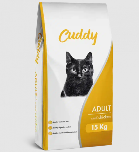 Cuddy اكل جاف للقطط البالغة بالدجاج 15 كيلو