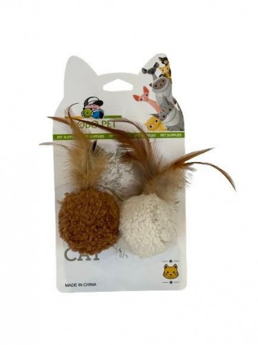 لعبة للقطط مكونة من كورتين بالريش