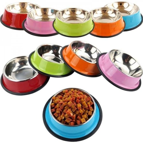 صحن اكل للقطط والكلاب بألوان مختلفة ورسومات مختلفة...