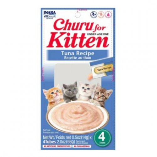 INABA مكافأة كريمية للقطط الصغيرة بالتونا 14×4 جرا...