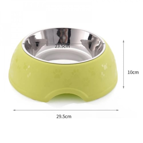 صحن اكل كبير مع معدن للكلاب بألوان مختلفة