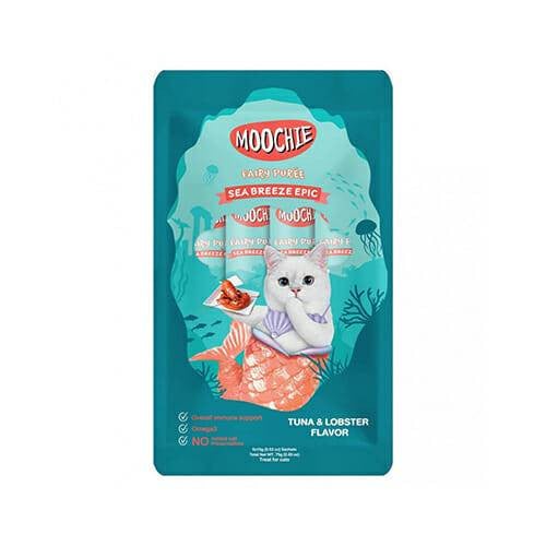 MOOCHIE مكافأة للقطط بنكهة التونا واللوبستر 5 أظرف